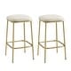 preview thumbnail 10 of 13, Bower Home Modern Gold Backless Upholstered Counter Stool (Set of 2) 30" Seat Height