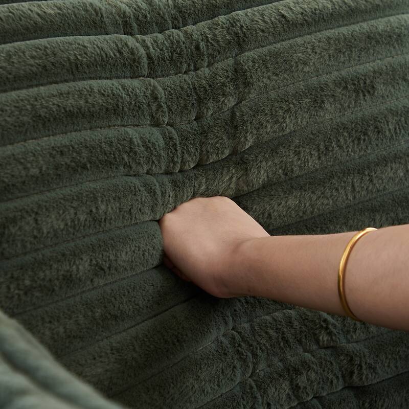 50"L Corduroy Sponge single sofa,No Assembly Required,Fluffy Modern Sleeper Chair