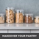 preview thumbnail 2 of 3, Clear Canister Set with Clamp Lids
