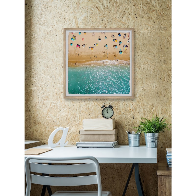 Beach Vacation Framed Wall Art, Coastal Serenity - Tranquil Ocean-Inspired Wall Décor