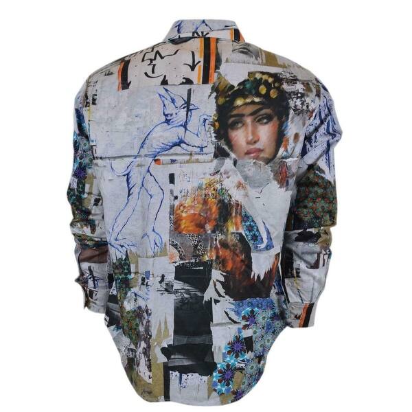Shop Robert Graham Ashlar Stone Art Collage Print Cotton Classic