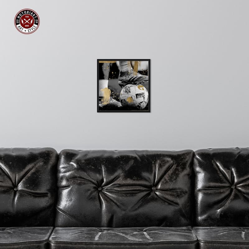 Notoriart Soccer Cleats Framed Soccer 1 Piece Canvas Wall Art