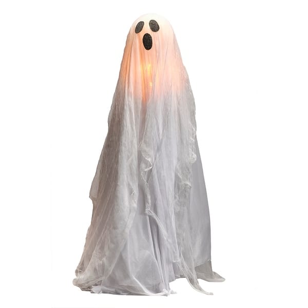 slide 2 of 3, 35" Glowing Ghost on Stake