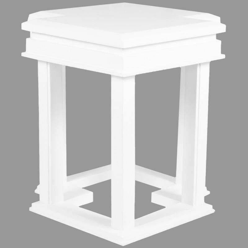 Handmade Double Diamond Accent Table (India) - 17" L x 18" W x 17" H