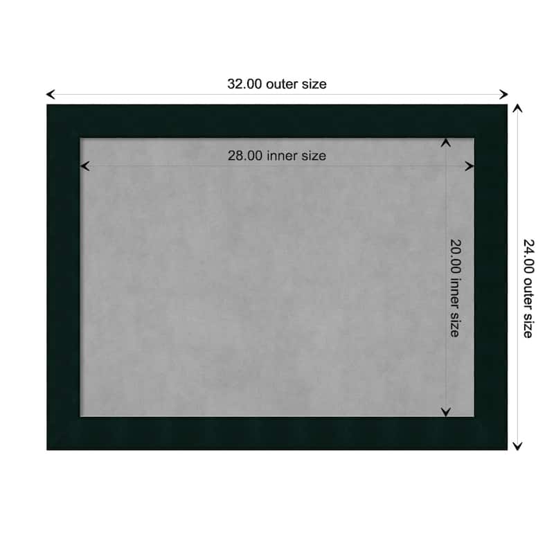 Amanti Art Tribeca Black Framed Magnetic Board - Board Size 28x20