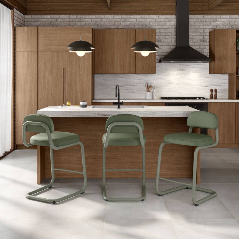 Amisco Flynn 26 in. Counter Stool with Metal Base