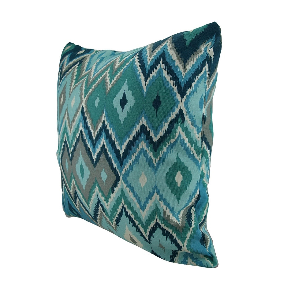 Shop Set Of 2 Blue Ikat Aztec Print Indoor Outdoor Throw Pillows