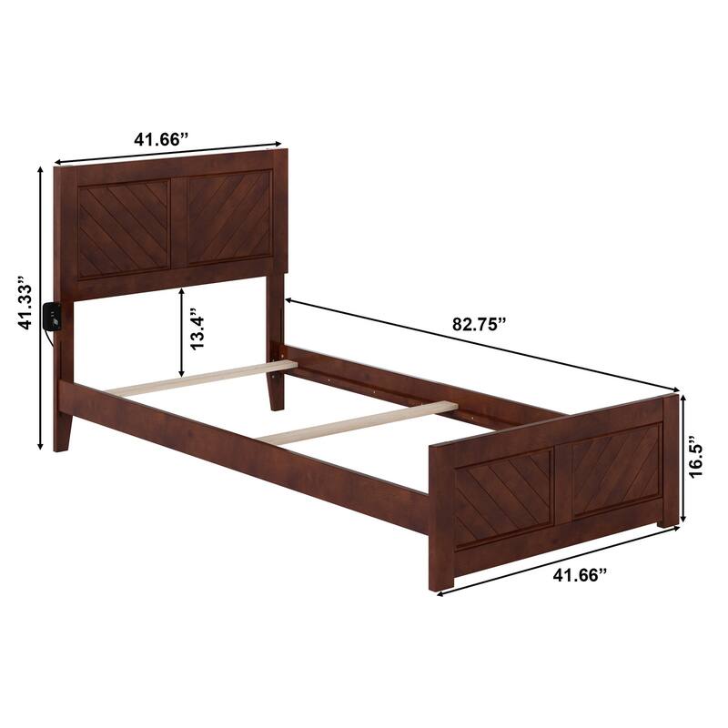 Canyon Foundation Bed Frame with Matching Footboard