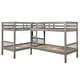 preview thumbnail 4 of 13, Jis Modern Twin over Twin Solid Wood L-shaped Bunk Bed by Furniture of America