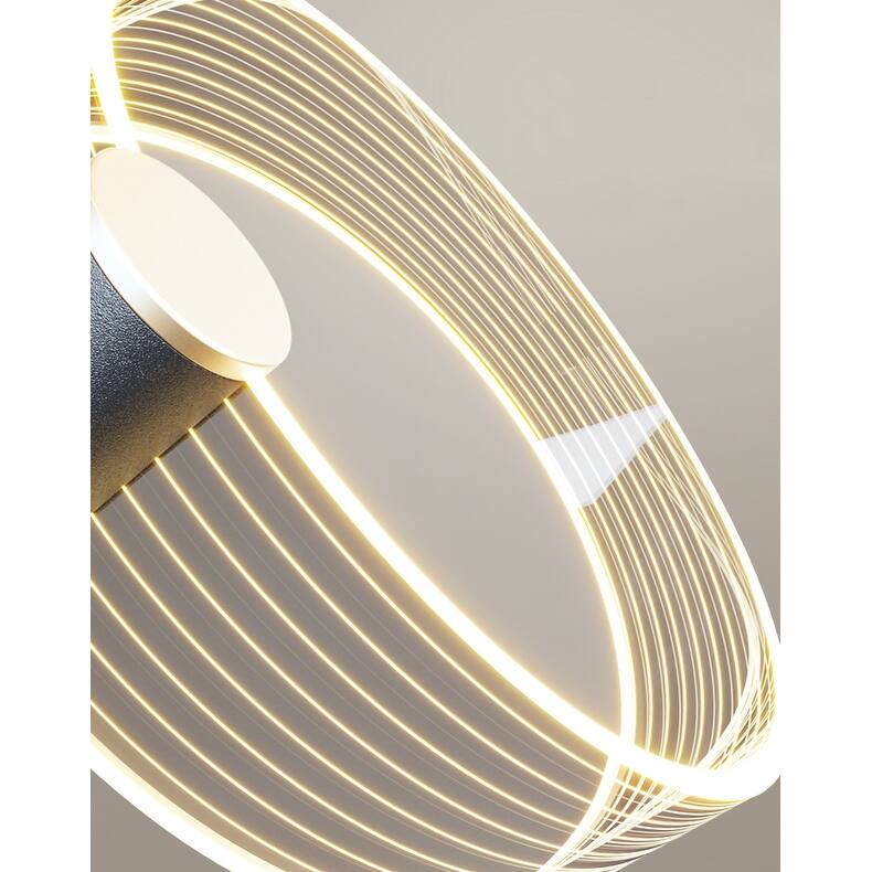 Arcadia Brushed Rose Gold LED Wall Lamp - 19'' x 10''