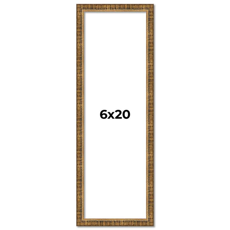 6x20 Frame Gold Kingsley Distressed Solid Wood Picture Frame Width