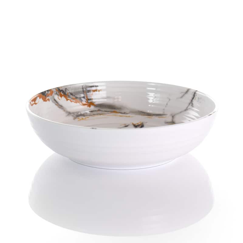 Elama Fine Sculpture 12 pc Lightweight Melamine Dinnerware Set