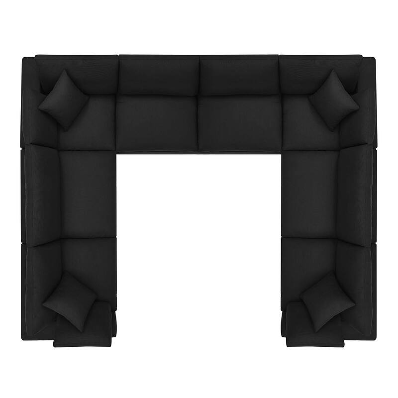 Commix 8-Piece Down Filled Overstuffed Sectional Sofa