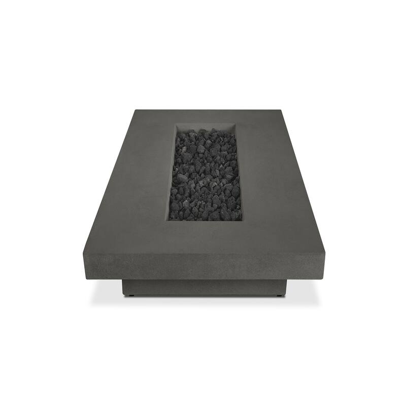 Lindon 72" Rectangle Propane Fire Table in Carbon - 72"L x 42W x 14H