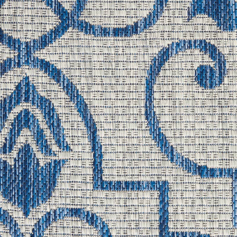 Nourison Garden Party Trellis Indoor/Outdoor Area Rug - 2'2" x 3'9" - Ivory/Blue