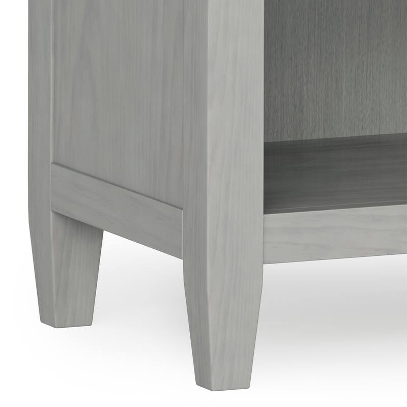 WYNDENHALL Sterling SOLID WOOD 24 inch Wide Bedside Nightstand Table