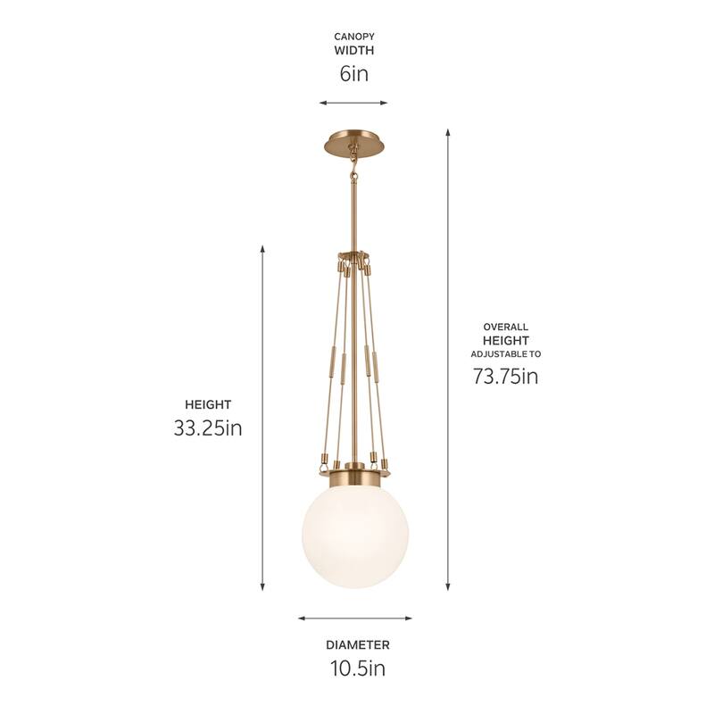 Kichler Lighting Albers 10.5 In. 1-Light Champagne Bronze Pendant Light