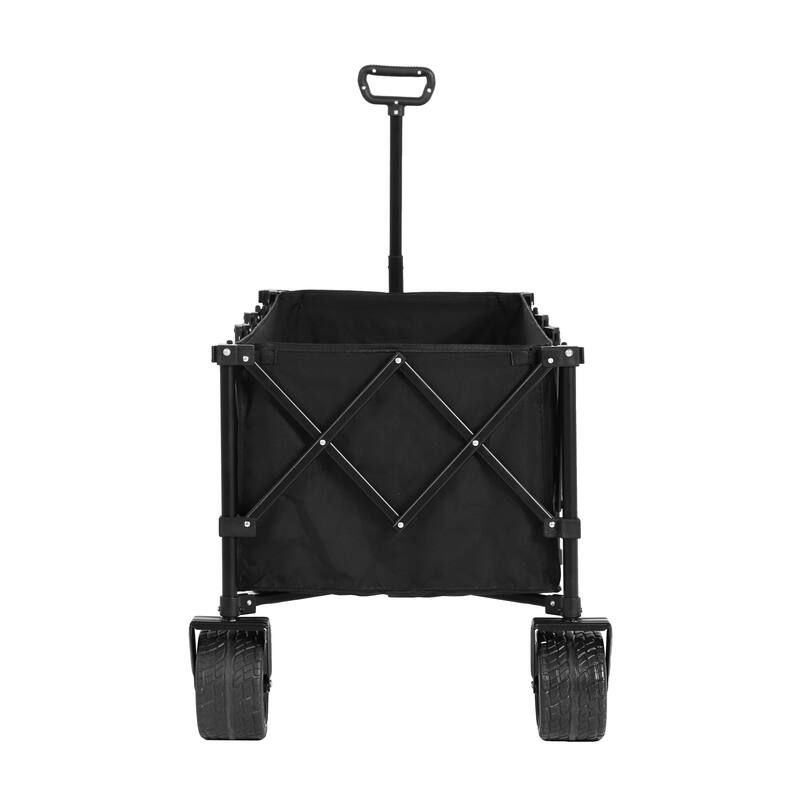 Foldable Wagon with All-Terrain Wheels & Drink Holders, 220lb Capacity