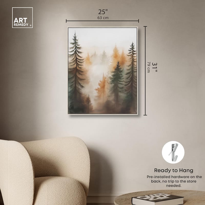 Misty Pines II Canvas by Art Remedy