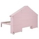 preview thumbnail 7 of 17, Wood Platform Bed with House-shaped Storage Headboard and Built-in LED