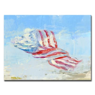 Wind Blown Flag' Ready2HangArt Canvas by Leslie Owens