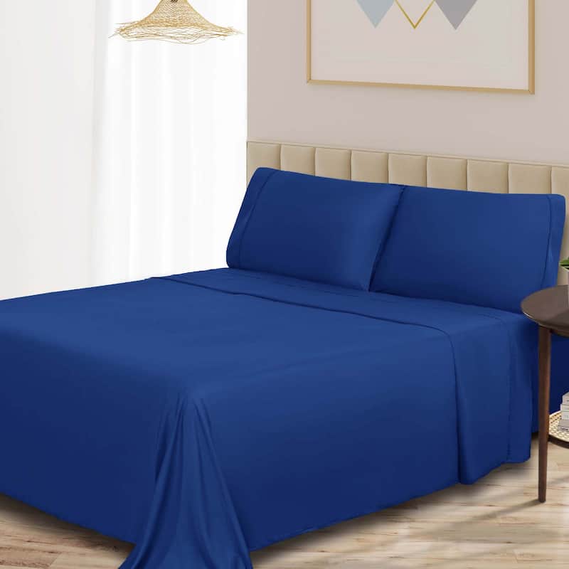 Superior Rayon from Bamboo 300 Thread Count Deep Pocket Sheet Set - King - Smoke Blue
