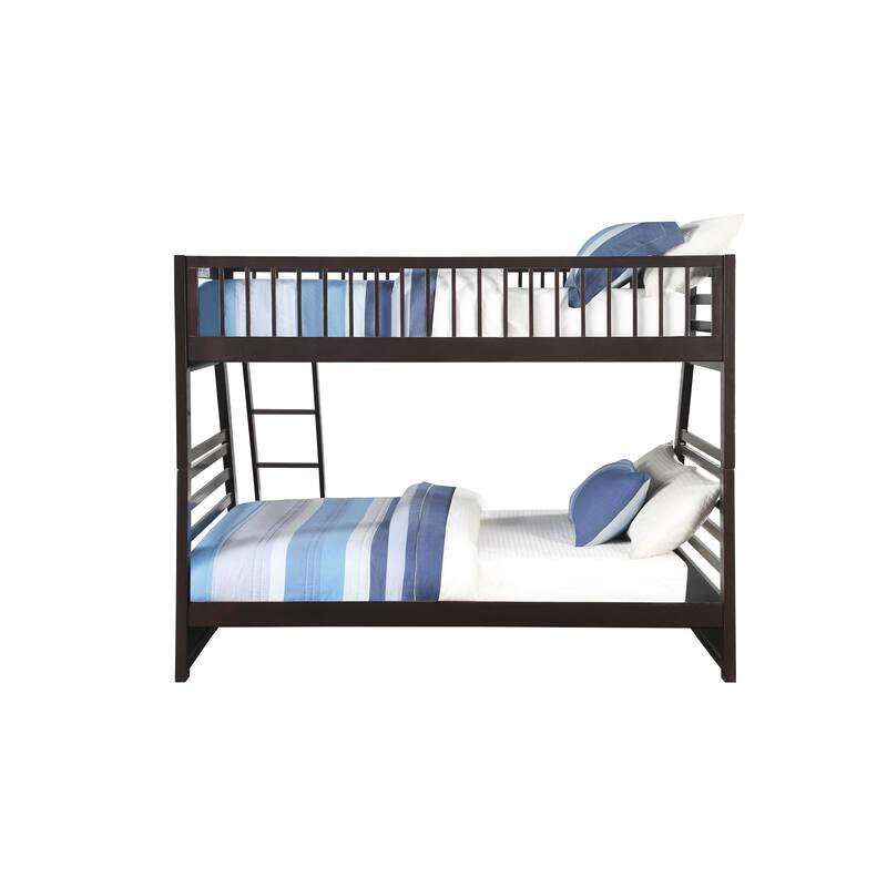 Twin XL over Queen Synthetic Wood Bunk Bed with Storage Drawers and Convertible Design