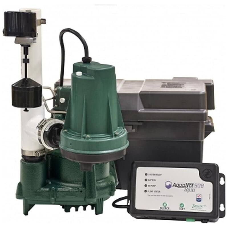 Zoeller 12 V Submersible Battery Back-Up Sump Pump System - Natural