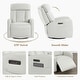 preview thumbnail 8 of 28, Kinsley Triple Motor Leather Power Swivel Recliner with Adjustable Lumbar