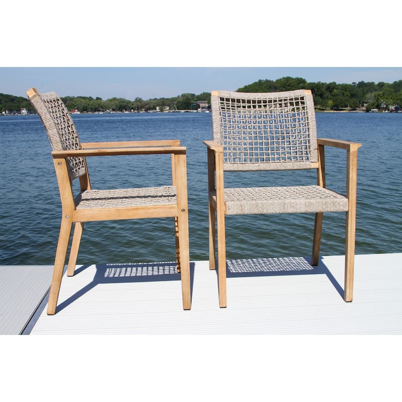 Cordelia 7-Piece Ivory Composite and Eucalyptus Wash Dining Set