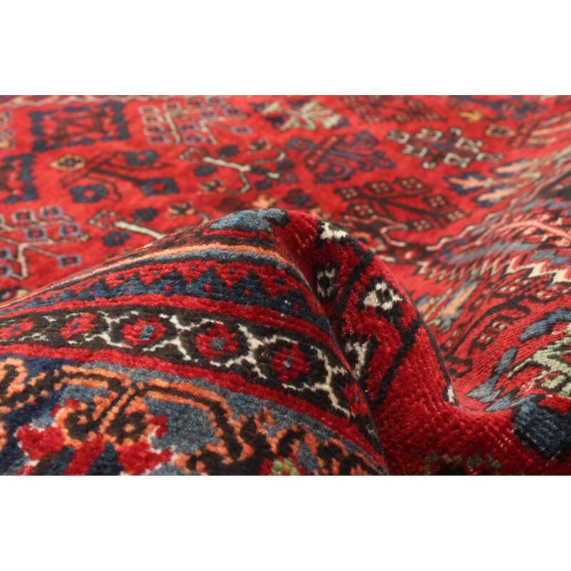 ECARPETGALLERY Hand-knotted Anatolian Red Wool Rug - 4'3 x 6'5