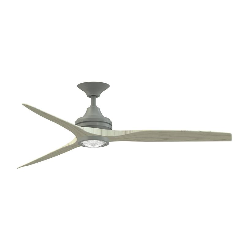 Fanimation Spitfire Indoor/Outdoor Ceiling Fan Motor with Remote - Antique Graphite - Matte Greige