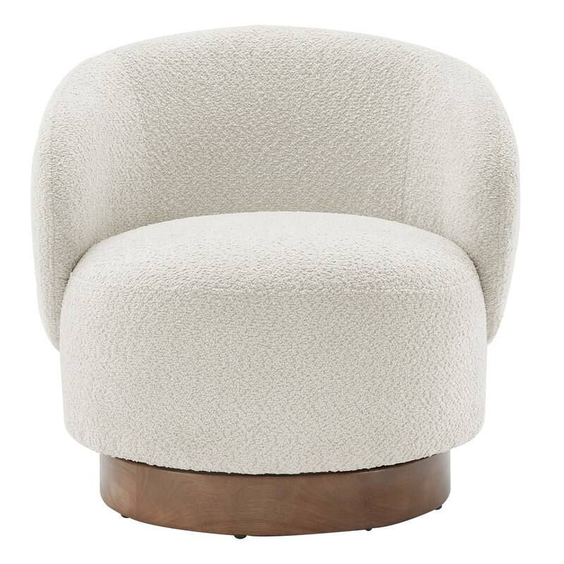 Spruce & Spring Ariel Upholstered Swivel Accent Chair Fabric