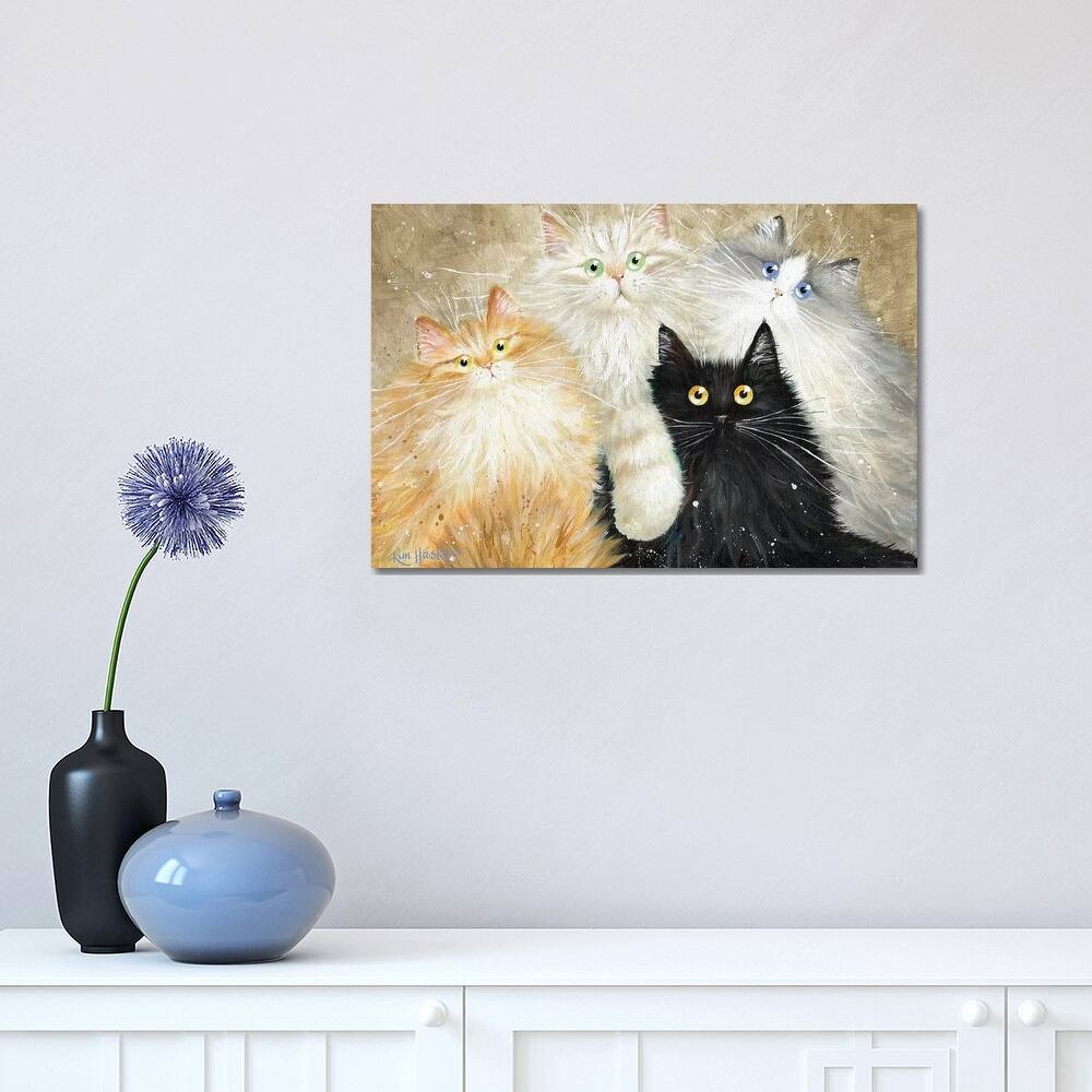 iCanvas "Die Flauschige Bande (The Fluffy Gang)" by Kim Haskins Canvas Print