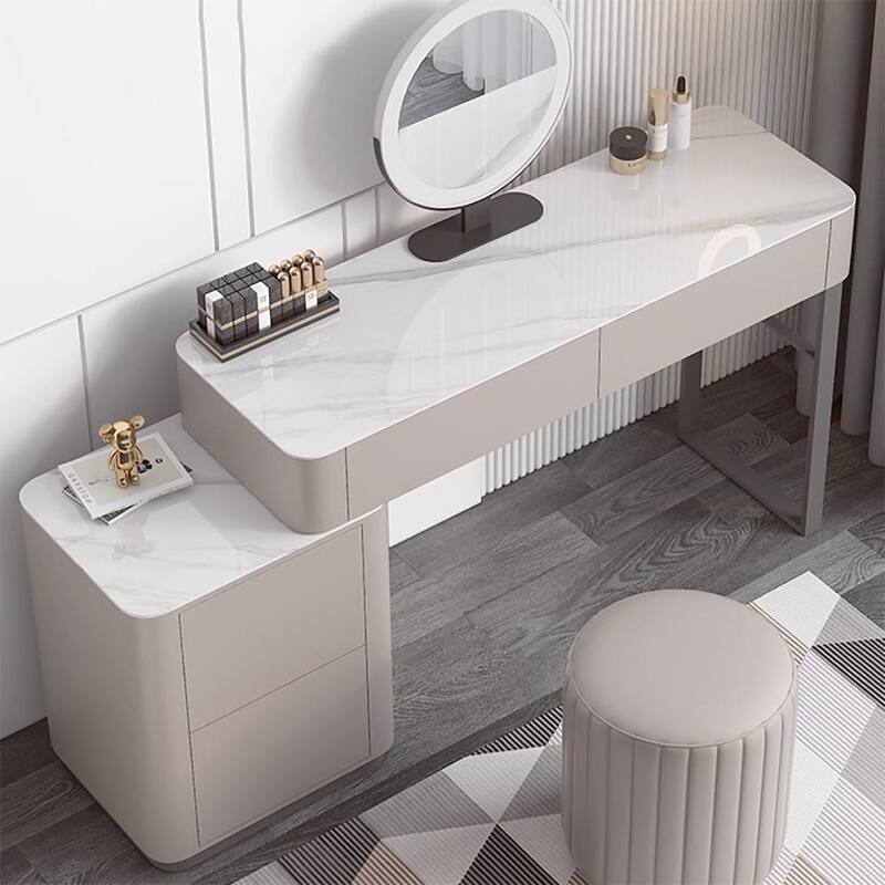 JASIWAY Modern Solid Wood Telescopic Makeup Vanity Desk