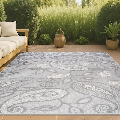 JONATHAN Y Gordes Paisley High-Low Indoor/Outdoor Area Rug