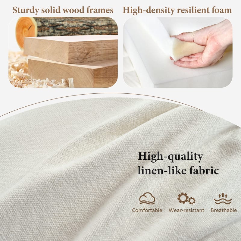 Roomfitters Large U-Shaped Modular Sectional Sofa with 2 Ottomans, Chenille Fabric L-Shaped Corner Couch for Living Room