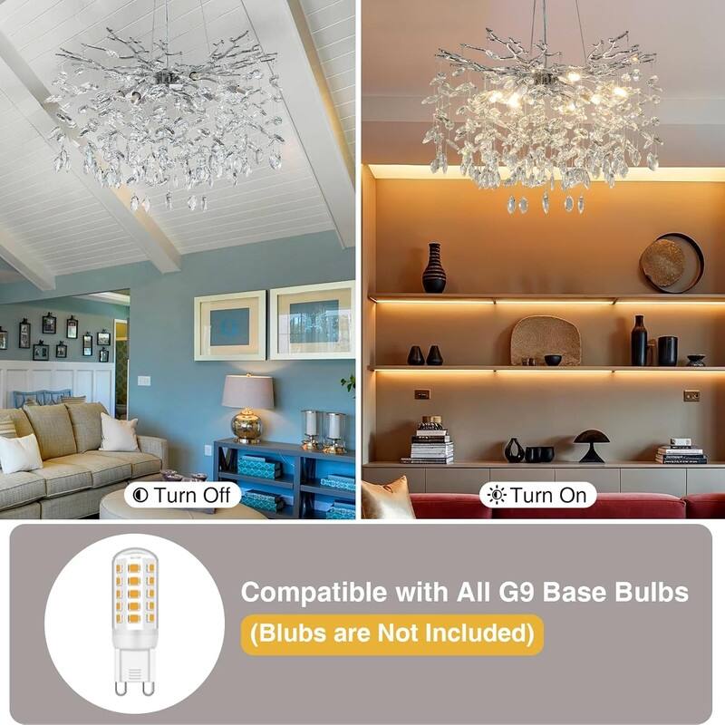 KAYLA 47.2" Modern 18-Lights Gold Luxury Crystal Globe Chandelier