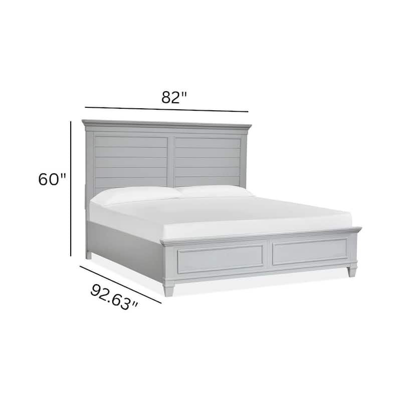 Magnussen Home Charleston Harbor Gray Panel Bed