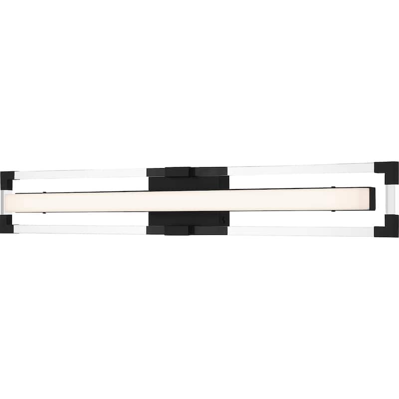Elias Integrated LED Matte Black Bath Light with CCT Switch