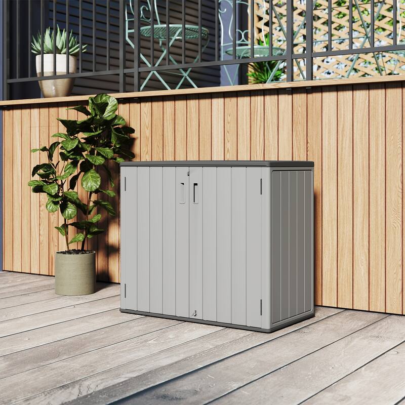 45-880 Gal. Outdoor Resin Deck Box Storage Shed for Garden,Patios,Backyards,Tools