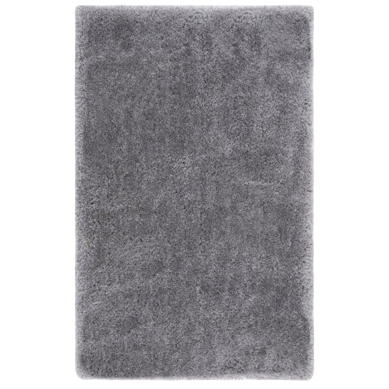 SAFAVIEH Bahija Rudina Luxe Shaggy 3 inch-thick Area Rug - 2' x 3' - Grey