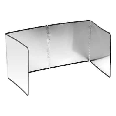 Anti Oil Splatter Guard, 4 Sided Splatter Guard Splatter Screen - 15.7" x 15.7" - Silver Tone