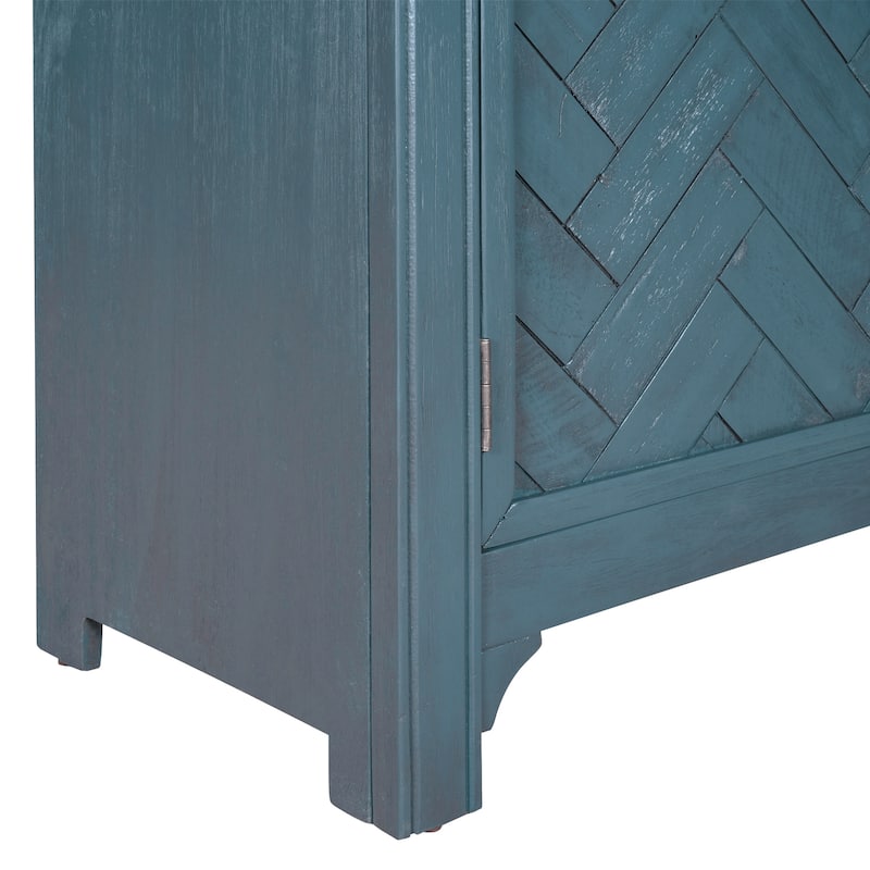 Modern Cabinets with Unique Design Doors and 1 Adjustable Shelves for Living Room, Study Room