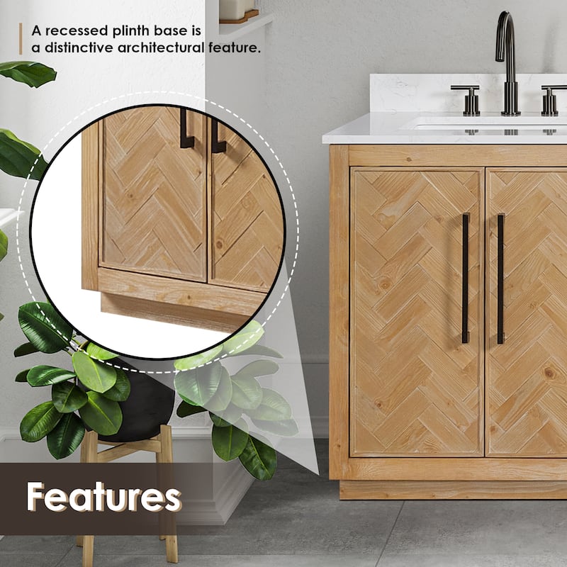 Altair Bellavia Bath Vanity in Weathered Fir no Mirror