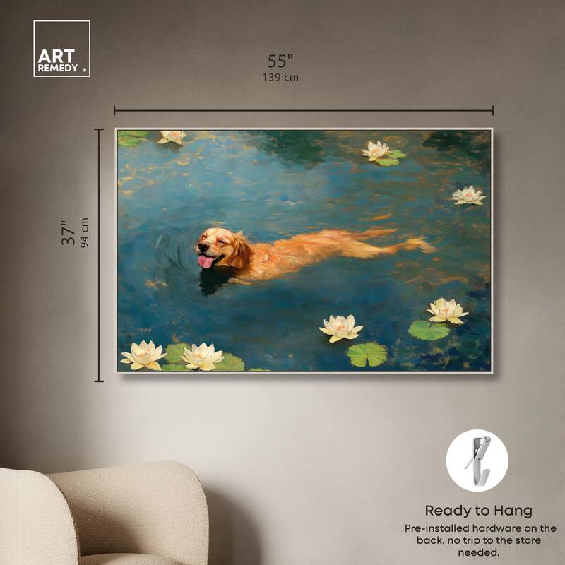 Pond Pup II Canvas by Art Remedy