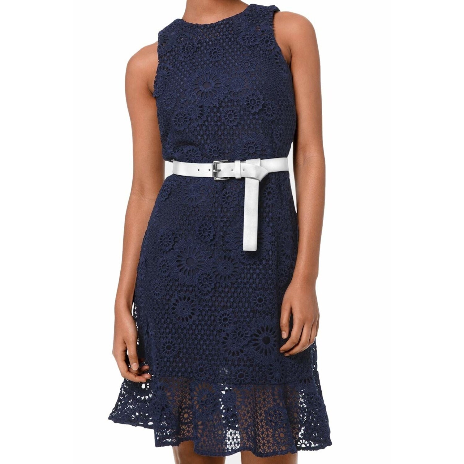 michael kors blue floral dress