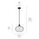 preview thumbnail 12 of 68, Kichler Lighting Avery 1-Light Pendant Light with Seeded Glass