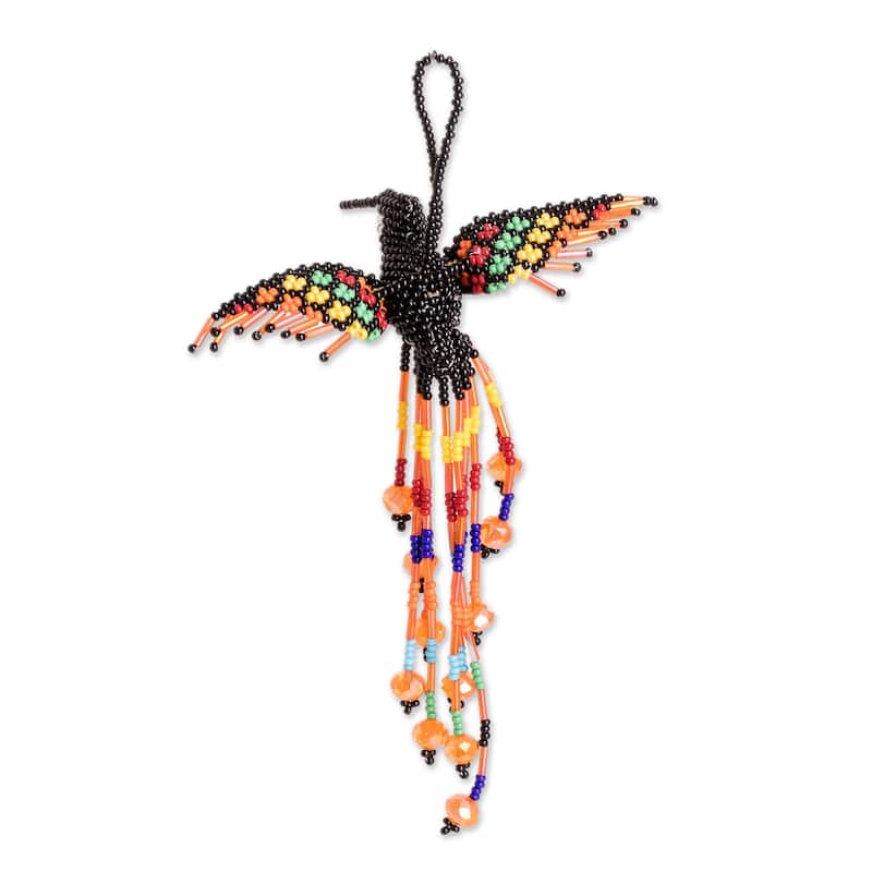 Novica Handmade Hummingbird Waterfall Beaded Home Accent