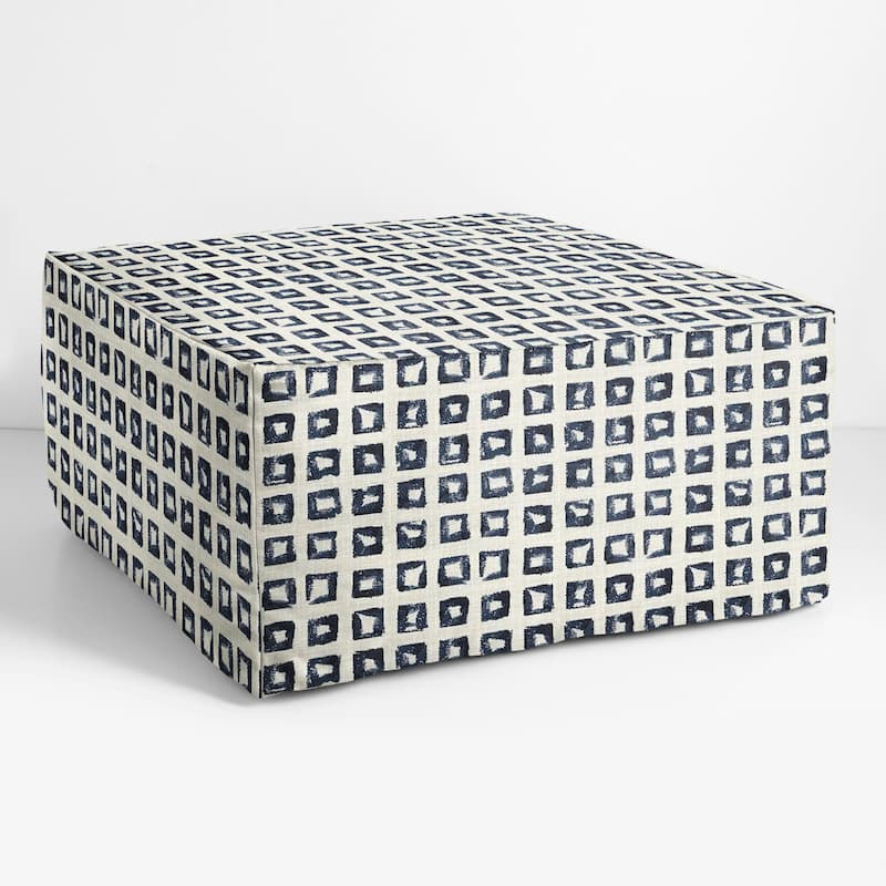Sorra Home Sunbrella Outdoor Square Bean Pouf